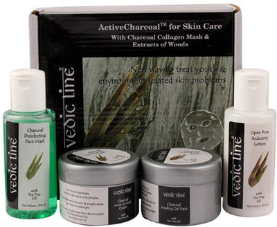 

Vedic Line Active Charcoal for Skin Care 430 ml(Set of 4)