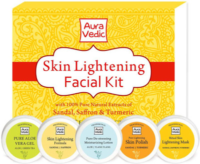 

Auravedic Skin Lightening Facial Kit 250 ml(Set of 5)