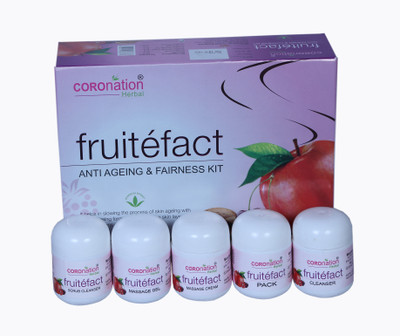 

Coronation FRUITEFACT Anti Ageing & Fairness Kit 220 g(Set of 5)