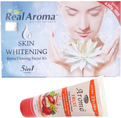 

BIGSALE786 Real Aroma Skin Whitning Facial Kit 5 in 1 Free Asta Berry Skin Whitning Face Wash 740 g(Set of 5)