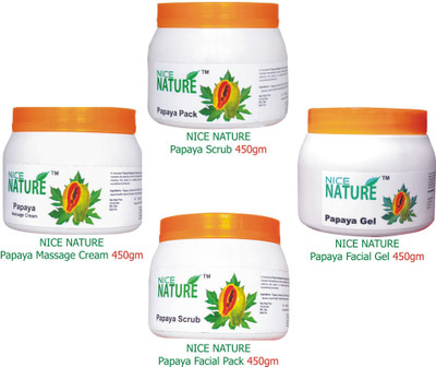 

Nice Nature Papaya Facial Kit Parlour Pack 1800 g(Set of 4)