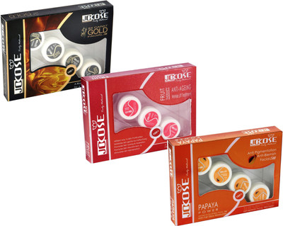

Jocose 3in1 Facial Kit incudes Gold, Fruit & Papaya Facial kits 165 g(Set of 3)