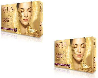 

Lotus RADIANT GOLD Cellular Glow 2 FACIAL KIT ((37g*2)) 74 g(Set of 2)