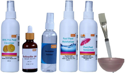 

REJSOL Salicylic Acid Peel 30% 50 ML with Pre Peeling Cleanser Neutralizer Moisturizer Sunscreen 750 ml(Set of 7)