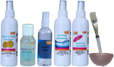 

REJSOL Salicylic Acid Peel 15% Gel 50 ML with Pre Peeling Cleanser Neutralizer Moisturizer Sunscreen 750 ml(Set of 7)