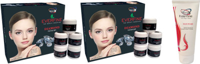 

Everfine Diamond Facial Kit Pack Of 2 Get A Facewash 100ml Free 185 g(Set of 3)