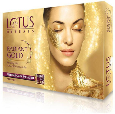 

Lotus Radiant Gold Cellular Glow Facial Kit ( 37g * 4 = 148g) 148 g(Set of 4)