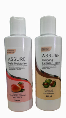 

Assure Natural Clear (Cleanser + Toner) & Moisturising Lotion 400 ml(Set of 2)