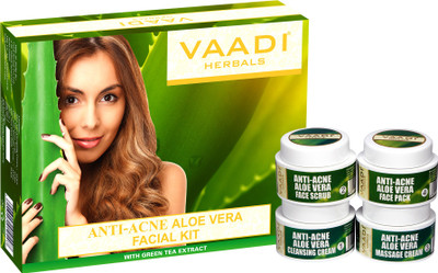 

Vaadi Herbals Anti-acne Aloe Vera Facial Kit With Green Tea Extract 70 g(Set of 4)