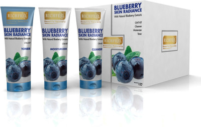 

Richfeel Blueberry Skin Radiance Kit- Cleanser, Toner & Moistriser 250 g(Set of 3)