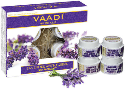 

Vaadi Herbals Lavender Anti-ageing Spa Facial Kit With Rosemary Extract 70 g(Set of 4)