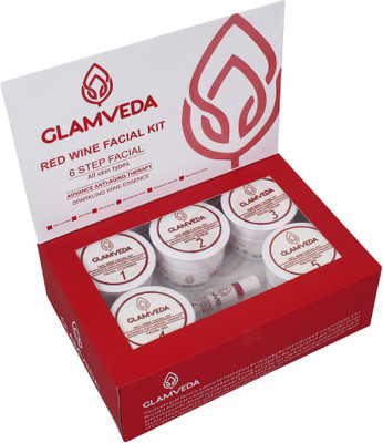 

Glamveda Red Wine Advance Anti Ageing Facial Kit 310 ml(Set of 6)