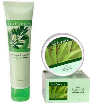 

Avon Naturals Aloe Hydra Cool Overnight Face Mask (75ml) + Eye Mask (20g) 95 g(Set of 2)