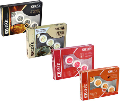 

Jocose Facial Kit Combo : Gold, Pearl , Fruit & Papaya Facial 220 ml(Set of 4)