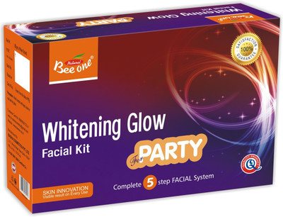 

Bee-One WHITENING GLOW FACIAL KIT (party pack 2 time use) 80 g(Set of 5)