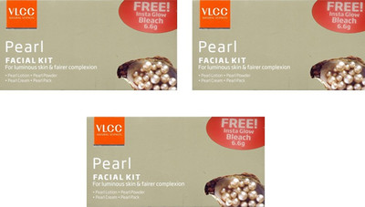 

VLCC Pearl Facial Kit Pack of 3 140 g(Set of 3)