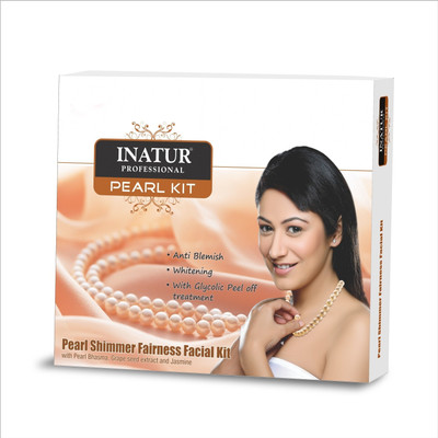 

Inatur Herbals Pearl Shimmer Fairness Facal Kit 210 g(Set of 4)