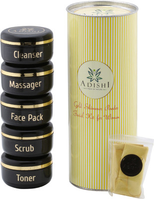 

Adishi Gold Shimmer Powder Facial Kit For Women 300 g(Set of 6)