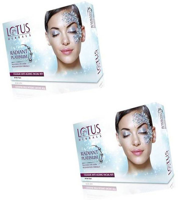 

Lotus Radiant Platinum Cellular Anti-Ageing Facial Kit ((37g*2)) 74 g(Set of 2)