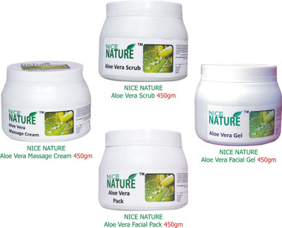 

Nice Nature Aloe Vera Facial Kit Parlour 1800 g(Set of 4)