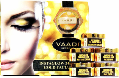 

Vaadi Herbals Instaglow 24 Carat Gold Facial Kit 270 g(Set of 5)
