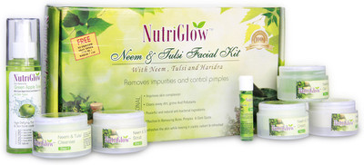 

NutriGlow Neem & Tulsi Facial Kit with free NutriGlow Green Apple Skin Toner 430 g(Set of 7)