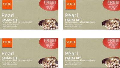 

VLCC Pearl Facial Kit Pack of 4 186 g(Set of 4)