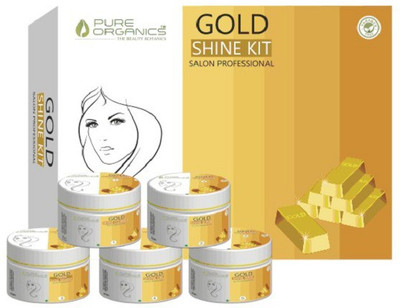 

Pure Organics Gold Shine Salon Professional Facial Kit 250 g(Set of 5)