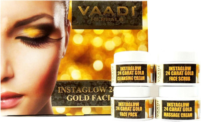

Vaadi Herbals Instaglow 24 Carat Gold Facial Kit 70 g(Set of 4)