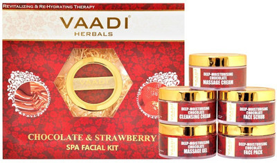

Vaadi Herbals Chocolate & Strawberry Facial Kit 270 g(Set of 5)
