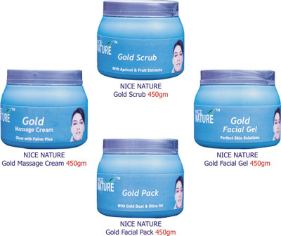 

Nice Nature Gold Facial Kit Parlour Pack 1800 g(Set of 4)