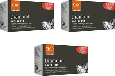 

VLCC Diamond Facial Kit Pack of 3 111 g(Set of 3)