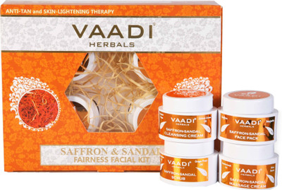 

Vaadi Herbals Herbals Saffron & Sandal Fairness Facial Kit 70 g(Set of 3)