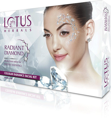 Lotus Radiant Diamond single Facial kit 37 g (4 sachets) 37 g(Set of 4) available at flipkart for Rs.276