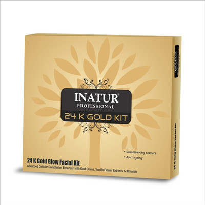 

Inatur Herbals 24K Gold Glow Facial Kit 65 g(Set of 4)