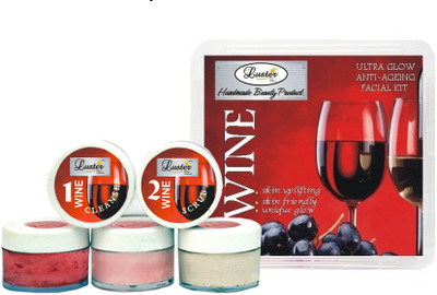 

Luster Wine Facial kit (Skin Rejuvenating & Anti-Ageing) 150 g(Set of 7)