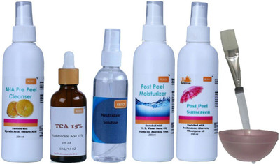 

REJSOL TCA Peel 15% 50 ML with Pre Peeling Cleanser Neutralizer Moisturizer Sunscreen 750 ml(Set of 7)