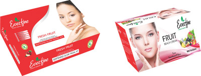 

Everfine FRESH FRUIT FACIAL KIT310GM FRUIT BLEACH CREAM45GM 310 ml(Set of 2)