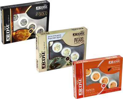 

Jocose 3in1 Whitening Kit incudes Gold, Pearl & Papaya Facial kits 165 g(Set of 3)