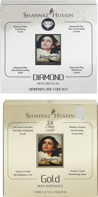 

Shahnaz Husain Diamond Skin Revival 80 g(Set of 8)