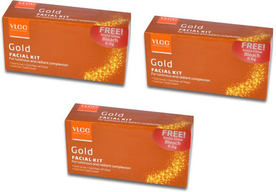 

VLCC Gold Facial Kit Pack of 3 140 g(Set of 3)