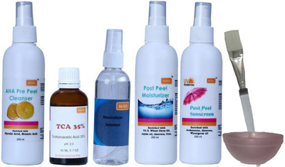 

REJSOL TCA Peel 35% 50 ML with Pre Peeling Cleanser Neutralizer Moisturizer Sunscreen 750 ml(Set of 7)