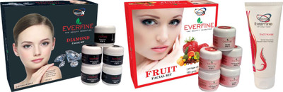 

Everfine Diamond & Fruit Facial Kit Pack Of 2 Get A Facewash 470 g(Set of 3)