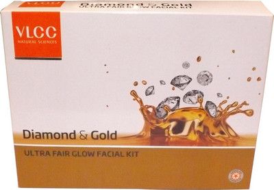 

VLCC Diamond and Gold Fair glow Facial Kit 200 g(Set of 4)
