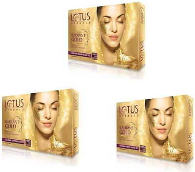

Lotus RADIANT GOLD Glow 3 FACIAL KIT ((37g*3)) 111 g(Set of 3)