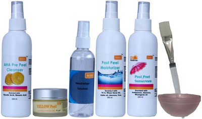 

REJSOL Yellow Peel Cream Kit Retinol 4% Peel 30gm with Pre Peeling Cleanser Neutralizer Moisturizer Sunscreen 730 ml(Set of 7)