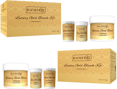 

Richfeel Luxury Gold Bleach Kit (Pack Of 2) 28 g(Set of 2)