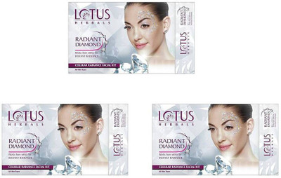 Lotus Radiant Diamond Cellular Radiance Facial Kit (( 37g*3 )) 111 g(Set of 3) available at flipkart for Rs.759