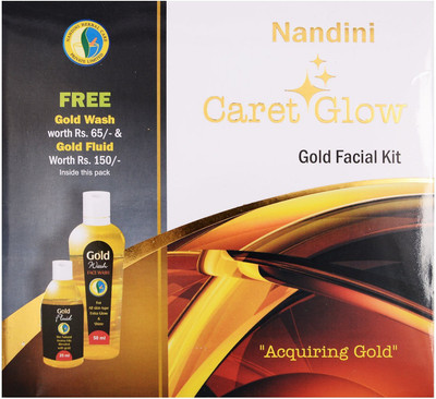 

Nandini Herbal Care Caret Glow Gold Facial Kit, 170g + 75ml 250 g(Set of 6)