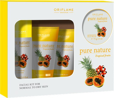 

Oriflame Sweden Pure Nature Tropical Fruits Facial Kit 150 ml(Set of 4)
